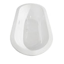 Wyndham Soho 60" Freestanding Bathtub in White with Shiny White Drain and Overflow Trim WCOBT100260SWTRIM