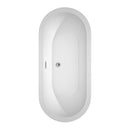 Wyndham Soho 68" Freestanding Bathtub in White with Polished Chrome Drain and Overflow Trim WCOBT100268