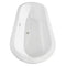 Wyndham Soho 68" Freestanding Bathtub in White with Brushed Nickel Drain and Overflow Trim WCOBT100268BNTRIM