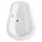 Wyndham Soho 68" Freestanding Bathtub in White with Matte Black Drain and Overflow Trim WCOBT100268MBTRIM