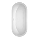 Wyndham Soho 68" Freestanding Bathtub in White with Shiny White Drain and Overflow Trim WCOBT100268SWTRIM