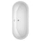 Wyndham Soho 72" Freestanding Bathtub in White with Brushed Nickel Drain and Overflow Trim WCOBT100272BNTRIM