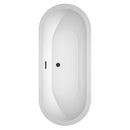 Wyndham Soho 72" Soaking Bathtub in White with Matte Black Trim WCOBT100272MBTRIM