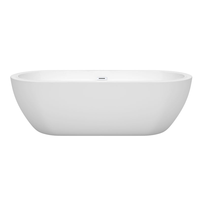 Wyndham Soho 72" Soaking Bathtub in White with Shiny White Trim WCOBT100272SWTRIM