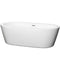 Wyndham Mermaid 71" Freestanding Bathtub In White With Polished Chrome Drain And Overflow Trim WCOBT100371