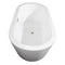 Wyndham Mermaid 71" Freestanding Bathtub in White with Brushed Nickel Drain and Overflow Trim WCOBT100371BNTRIM