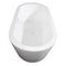 Wyndham Mermaid 71" Freestanding Bathtub in White with Shiny White Drain and Overflow Trim WCOBT100371SWTRIM