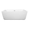 Wyndham Laura 59" Freestanding Bathtub in White with Polished Chrome Drain and Overflow Trim WCOBT100559