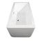 Wyndham Laura 59" Freestanding Bathtub in White with Floor Mounted Faucet Drain and Overflow Trim in Polished Chrome WCOBT100559ATP11PC