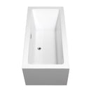 Wyndham Melody 60" Freestanding Bathtub in White with Floor Mounted Faucet Drain and Overflow Trim in Polished Chrome WCOBT101160ATP11PC