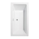 Wyndham Melody 60" Freestanding Bathtub in White with Polished Chrome Drain and Overflow Trim WCOBT101160