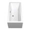 Wyndham Melody 60" Freestanding Bathtub in White with Matte Black Drain and Overflow Trim WCOBT101160MBTRIM