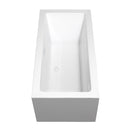 Wyndham Melody 60" Freestanding Bathtub in White with Shiny White Drain and Overflow Trim WCOBT101160SWTRIM