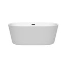 Wyndham Carissa 60" Soaking Bathtub in White with Matte Black Trim WCOBT101260MBTRIM