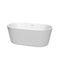 Wyndham Carissa 60" Soaking Bathtub In White With Shiny White Trim WCOBT101260SWTRIM