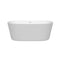 Wyndham Carissa 60" Soaking Bathtub in White with Shiny White Trim WCOBT101260SWTRIM