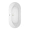 Wyndham Carissa 67" Soaking Bathtub in White with Brushed Nickel Trim WCOBT101267BNTRIM