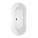 Wyndham Carissa 67" Soaking Bathtub in White with Matte Black Trim WCOBT101267MBTRIM