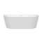 Wyndham Carissa 67" Soaking Bathtub in White with Shiny White Trim WCOBT101267SWTRIM