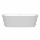 Wyndham Carissa 71" Soaking Bathtub in White with Polished Chrome Trim WCOBT101271