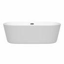 Wyndham Carissa 71" Soaking Bathtub in White with Matte Black Trim WCOBT101271MBTRIM