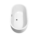 Wyndham Juliette 60" Soaking Bathtub in White with Matte Black Trim WCOBT101360MBTRIM