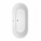 Wyndham Juliette 67" Soaking Bathtub in White with Brushed Nickel Trim WCOBT101367BNTRIM