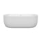 Wyndham Juliette 67" Soaking Bathtub in White with Shiny White Trim WCOBT101367SWTRIM