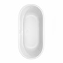 Wyndham Juliette 67" Soaking Bathtub in White with Shiny White Trim WCOBT101367SWTRIM