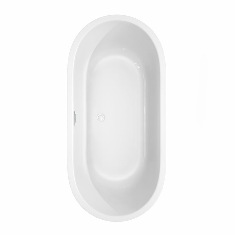 Wyndham Juliette 67" Soaking Bathtub in White with Shiny White Trim WCOBT101367SWTRIM