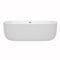 Wyndham Juliette 71" Soaking Bathtub in White with Polished Chrome Trim WCOBT101371