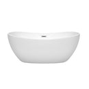 Wyndham Rebecca 60" Soaking Bathtub in White with Polished Chrome Trim WCOBT101460