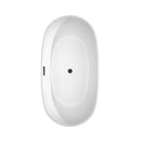 Wyndham Rebecca 60" Soaking Bathtub in White with Matte Black Trim WCOBT101460MBTRIM