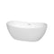 Wyndham Rebecca 60" Soaking Bathtub In White With Shiny White Trim WCOBT101460SWTRIM