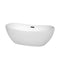 Wyndham Rebecca 65" Soaking Bathtub In White With Matte Black Trim WCOBT101465MBTRIM