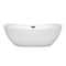 Wyndham Rebecca 65" Soaking Bathtub in White with Matte Black Trim WCOBT101465MBTRIM