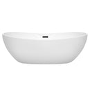 Wyndham Rebecca 70" Soaking Bathtub in White with Matte Black Trim WCOBT101470MBTRIM