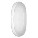 Wyndham Rebecca 70" Soaking Bathtub in White with Shiny White Trim WCOBT101470SWTRIM