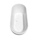 Wyndham Brooklyn 67" Soaking Bathtub in White with Shiny White Drain and Overflow Trim WCOBT200067SWTRIM