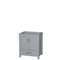 Wyndham Sheffield 30" Single Bathroom Vanity In Gray With No Countertop No Sink And No Mirror WCS141430SGYCXSXXMXX