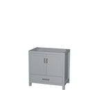 Wyndham Sheffield 36" Single Bathroom Vanity In Gray With No Countertop No Sink And No Mirror WCS141436SGYCXSXXMXX