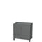 Wyndham Sheffield 36" Single Bathroom Vanity In Dark Gray With No Countertop No Sink And No Mirror WCS141436SKGCXSXXMXX