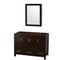 Wyndham Sheffield 48" Single Bathroom Vanity In Espresso No Countertop No Sink And Medicine Cabinet WCS141448SESCXSXXMED