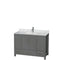 Wyndham Sheffield 48" Single Bathroom Vanity In Dark Gray With White Carrara Marble Countertop Undermount Square Sink And No Mirror WCS141448SKGCMUNSMXX