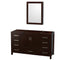 Wyndham Sheffield 60" Single Bathroom Vanity In Espresso No Countertop No Sink And Medicine Cabinet WCS141460SESCXSXXMED