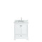 Wyndham Deborah 30" Single Bathroom Vanity In White White Carrara Marble Countertop Undermount Oval Sink and No Mirror WCS202030SWHCMUNOMXX