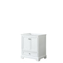 Wyndham Deborah 30" Single Bathroom Vanity In White No Countertop No Sink And No Mirror WCS202030SWHCXSXXMXX