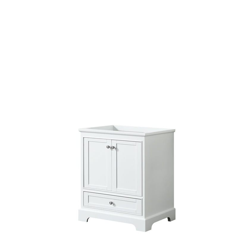 Wyndham Deborah 30" Single Bathroom Vanity In White No Countertop No Sink And No Mirror WCS202030SWHCXSXXMXX