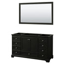 Wyndham Deborah 60" Single Bathroom Vanity In Dark Espresso No Countertop No Sink And 58" Mirror WCS202060SDECXSXXM58