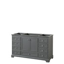 Wyndham Deborah 60" Single Bathroom Vanity In Dark Gray With No Countertop No Sink And No Mirror WCS202060SKGCXSXXMXX